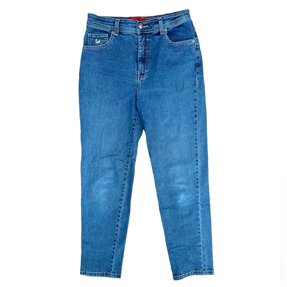 Gloria Vanderbilt Jeans Medium Wash Straight Leg Short Length Size 6 Denim Jeans - Picture 2 of 3